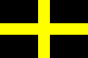 Bandeira histórica da Cruz de San David, Santo Patrón de Gales