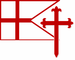 Estandarte cristiano del Tumbo A de la Catedral de Santiago de Compostela y Cruz de Santiago, Santo Patrón de Galicia